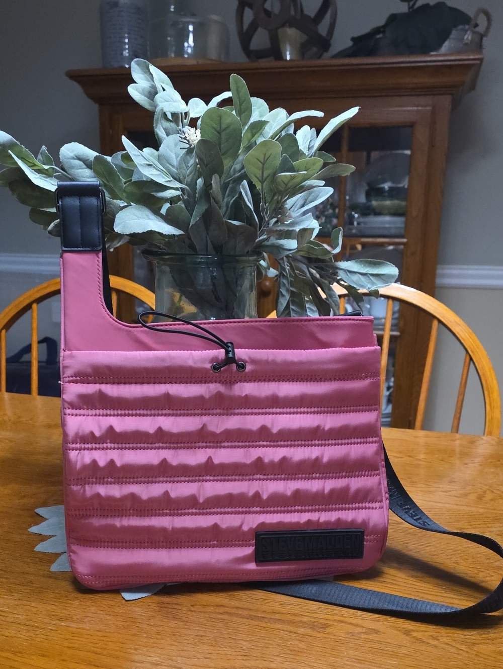 Steve Madden Pink Quilted Crossbody Shoulder Bag